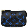 ルイヴィトン LOUIS VUITTON ミニ ポシェット アクセソワール M67237 ブラック×ブルー モノグラムキャンバス アクセサリーポーチ ゴールド金具 ポーチ