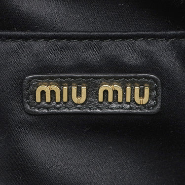 ミュウミュウ MIU MIU アルカディ マテラッセ レザー バッグ スモール 5BB123 ブラック レザー 2WAYバッグ ゴールド金具 ハンドバッグ ショルダー