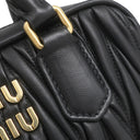 ミュウミュウ MIU MIU アルカディ マテラッセ レザー バッグ スモール 5BB123 ブラック レザー 2WAYバッグ ゴールド金具 ハンドバッグ ショルダー