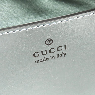 グッチ GUCCI GGマーモント スモール カメラバッグ 447632 グリーン レザー シェブロンキルティングレザー ショルダーバッグ ゴールド金具 イリデセント メタリック