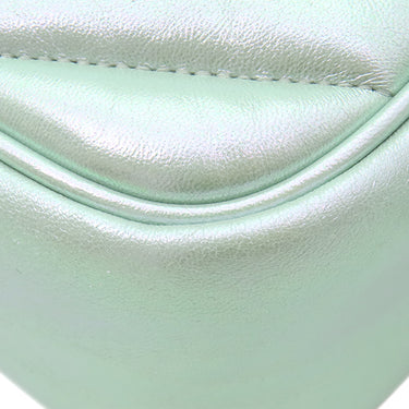 グッチ GUCCI GGマーモント スモール カメラバッグ 447632 グリーン レザー シェブロンキルティングレザー ショルダーバッグ ゴールド金具 イリデセント メタリック