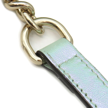 グッチ GUCCI GGマーモント スモール カメラバッグ 447632 グリーン レザー シェブロンキルティングレザー ショルダーバッグ ゴールド金具 イリデセント メタリック