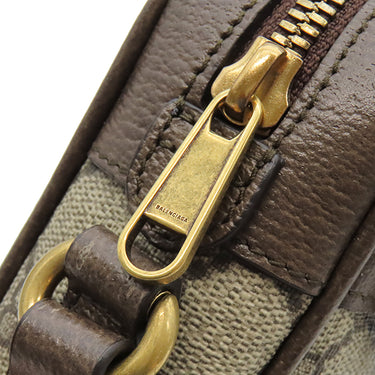 バレンシアガ BALENCIAGA ザ ハッカー プロジェクト カメラバッグ 680123 ベージュ×ブラウン キャンバス レザー ショルダーバッグ ヴィンテージ金具 GUCCI グッチ コラボ