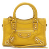 バレンシアガ BALENCIAGA シティ バッグ ミニ 453293 イエロー レザー 2WAYバッグ ゴールド金具 ハンドバッグ ショルダー ミラー付き