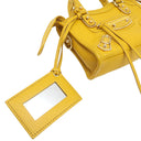 バレンシアガ BALENCIAGA シティ バッグ ミニ 453293 イエロー レザー 2WAYバッグ ゴールド金具 ハンドバッグ ショルダー ミラー付き