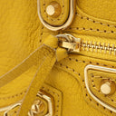 バレンシアガ BALENCIAGA シティ バッグ ミニ 453293 イエロー レザー 2WAYバッグ ゴールド金具 ハンドバッグ ショルダー ミラー付き