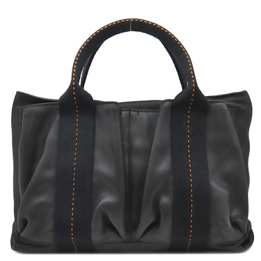 エルメス HERMES キャラバン ホリゾンタルPM ブラック ヴォーデルマ 2WAYバッグ ブラック金具 オレンジ金具 ハンドバッグ ショルダー