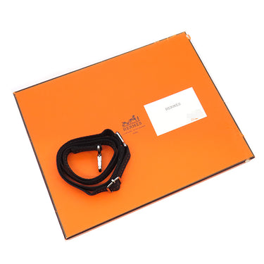 エルメス HERMES キャラバン ホリゾンタルPM ブラック ヴォーデルマ 2WAYバッグ ブラック金具 オレンジ金具 ハンドバッグ ショルダー