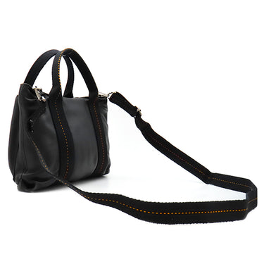 エルメス HERMES キャラバン ホリゾンタルPM ブラック ヴォーデルマ 2WAYバッグ ブラック金具 オレンジ金具 ハンドバッグ ショルダー