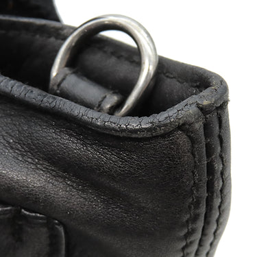 エルメス HERMES キャラバン ホリゾンタルPM ブラック ヴォーデルマ 2WAYバッグ ブラック金具 オレンジ金具 ハンドバッグ ショルダー