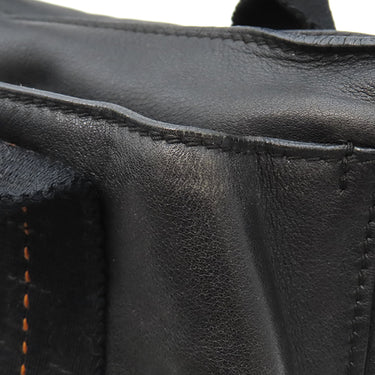 エルメス HERMES キャラバン ホリゾンタルPM ブラック ヴォーデルマ 2WAYバッグ ブラック金具 オレンジ金具 ハンドバッグ ショルダー