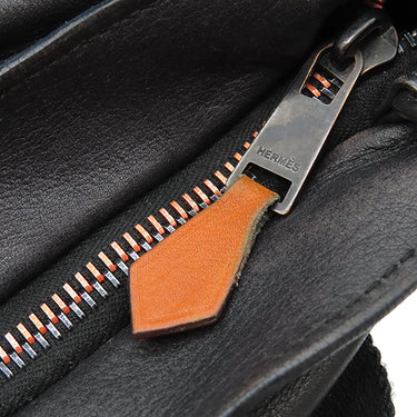 エルメス HERMES キャラバン ホリゾンタルPM ブラック ヴォーデルマ 2WAYバッグ ブラック金具 オレンジ金具 ハンドバッグ ショルダー