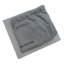 バレンシアガ BALENCIAGA キャッシュ スクエア フォールデット コインウォレット 594315 ブラック レザー 二つ折り財布 シルバー金具 黒 赤 白 ロゴ