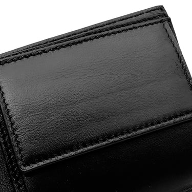 バレンシアガ BALENCIAGA キャッシュ スクエア フォールデット コインウォレット 594315 ブラック レザー 二つ折り財布 シルバー金具 黒 赤 白 ロゴ