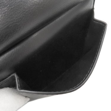 バレンシアガ BALENCIAGA キャッシュ スクエア フォールデット コインウォレット 594315 ブラック レザー 二つ折り財布 シルバー金具 黒 赤 白 ロゴ
