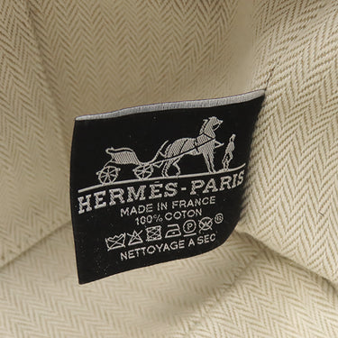 エルメス HERMES ブリッド ア ブラック PM マリン コットンキャンバス ポーチ シルバー金具 バニティ Hロゴ バス用ポーチ