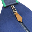 エルメス HERMES ブリッド ア ブラック PM マリン コットンキャンバス ポーチ シルバー金具 バニティ Hロゴ バス用ポーチ