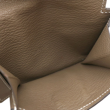 エルメス HERMES ケリーポケット コンパクト エトゥープ シェーブル コインケース シルバー金具 グレージュ