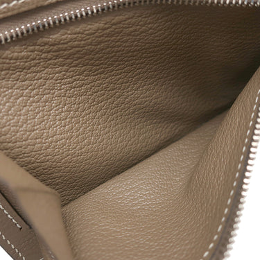 エルメス HERMES ケリーポケット コンパクト エトゥープ シェーブル コインケース シルバー金具 グレージュ