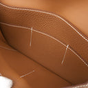エルメス HERMES ドゴンデュオ ドゴンGM ゴールド トゴ 長財布 シルバー金具 茶