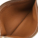 エルメス HERMES ドゴンデュオ ドゴンGM ゴールド トゴ 長財布 シルバー金具 茶