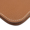 エルメス HERMES ドゴンデュオ ドゴンGM ゴールド トゴ 長財布 シルバー金具 茶