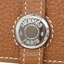 エルメス HERMES ドゴンデュオ ドゴンGM ゴールド トゴ 長財布 シルバー金具 茶