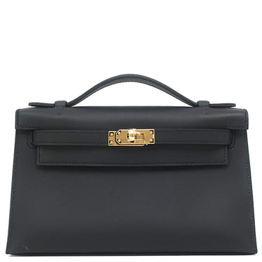エルメス HERMES ポシェットケリー ミニ ブラック ヴォースイフト ハンドバッグ ゴールド金具 新品 未使用 黒 2025年製
