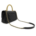 シャネル CHANEL ココハンドル ブラック ラムスキン 2WAYバッグ ゴールド金具 トップハンドル 黒 ショルダーバッグ