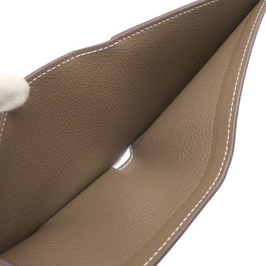 エルメス HERMES Hセリエ コンパクト エトゥープ エバーカラー 二つ折り財布 グレージュ 2024年製