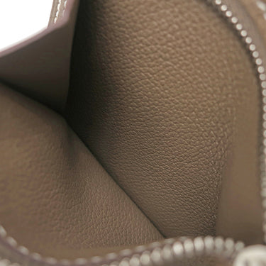 エルメス HERMES Hセリエ コンパクト エトゥープ エバーカラー 二つ折り財布 グレージュ 2024年製
