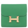エルメス HERMES コンスタンス コンパクト ヴェールヴェルティゴ ヴォーエプソン 二つ折り財布 ゴールド金具 緑