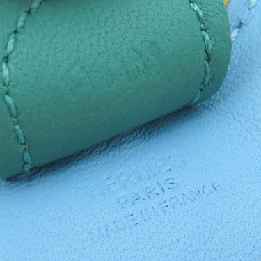 エルメス HERMES ロデオPM セレステ×ジョーヌナプル×ヴェールヴェロン アニョーミロ バッグチャーム 水色 黄色 緑