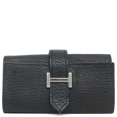 エルメス HERMES ベアン 4連キーケース ブラック シェーブル キーケース シルバー金具 黒