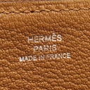 エルメス HERMES カーゴ ポケット ジップ エクリュ×ゴールド トワルアッシュ ヴォースイフト ポーチ シルバー金具 茶 2024年製