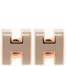 エルメス HERMES ポップアッシュ Hピアス ミニ マロングラッセ×ローズゴールド GP エナメル ピアス ピンクゴールド H型