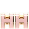 エルメス HERMES ポップアッシュ Hピアス ミニ ローズドラジェ×ローズゴールド GP エナメル ピアス PG金具 Hモチーフ RG PG ピンク