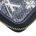 ルイヴィトン LOUIS VUITTON ジッピーウォレット M82468 ネイビー レザー モノグラムジャガード 長財布 ゴールド金具 ホログラフィック メタリック ラウンドファスナー