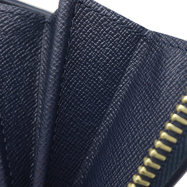 ルイヴィトン LOUIS VUITTON ジッピーウォレット M82468 ネイビー レザー モノグラムジャガード 長財布 ゴールド金具 ホログラフィック メタリック ラウンドファスナー