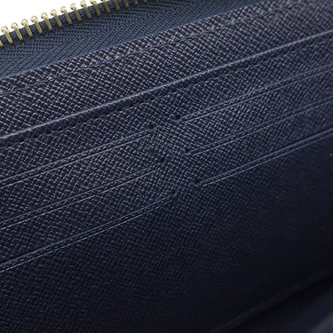 ルイヴィトン LOUIS VUITTON ジッピーウォレット M82468 ネイビー レザー モノグラムジャガード 長財布 ゴールド金具 ホログラフィック メタリック ラウンドファスナー