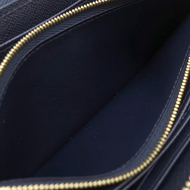 ルイヴィトン LOUIS VUITTON ジッピーウォレット M82468 ネイビー レザー モノグラムジャガード 長財布 ゴールド金具 ホログラフィック メタリック ラウンドファスナー