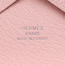 エルメス HERMES カルヴィ デュオ ローズサクラ シェーブル カードケース シルバー金具 フラグメントケース 2025年製