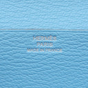 エルメス HERMES ベアンスフレ セレスト シェーブル 長財布 シルバー金具 二つ折り財布