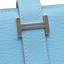 エルメス HERMES ベアンスフレ セレスト シェーブル 長財布 シルバー金具 二つ折り財布