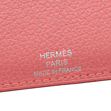 エルメス HERMES プティ シュヴォー オリゾンタル ローズエテ×ルージュアッシュ×ブリック×ジョーヌアンプル エバーカラー ヴォーエプソン カードケース 馬モチーフ