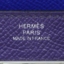 エルメス HERMES ケリーウォレット ヴェルソ ブルーアンクル×ブルーゼリージュ ヴォーエプソン 長財布 シルバー金具 紺 青