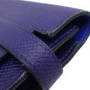 エルメス HERMES ケリーウォレット ヴェルソ ブルーアンクル×ブルーゼリージュ ヴォーエプソン 長財布 シルバー金具 紺 青
