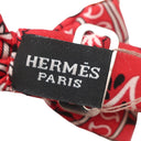 エルメス HERMES ヌーパピヨン H782979S ルージュ×ブラック×ホワイト シルク ネクタイ 赤 蝶ネクタイ ボウネクタイ 【花咲く織物】