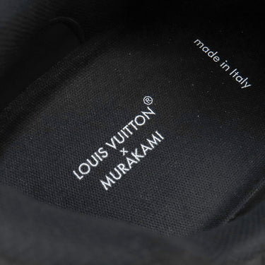 ルイヴィトン LOUIS VUITTON LV × TM LV トレイナー 1AJQCW ブラック×マルチカラー レザー #10 スニーカー 黒 村上隆