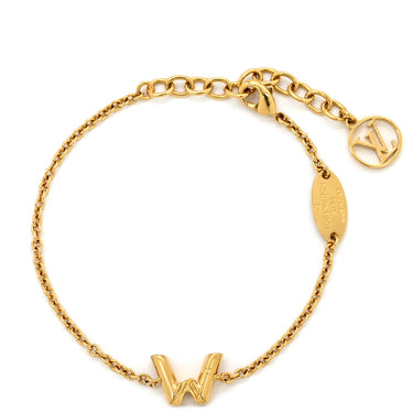 ルイヴィトン LOUIS VUITTON LV & Me イニシャルW M67180 ゴールド GP ブレスレット LVサークル